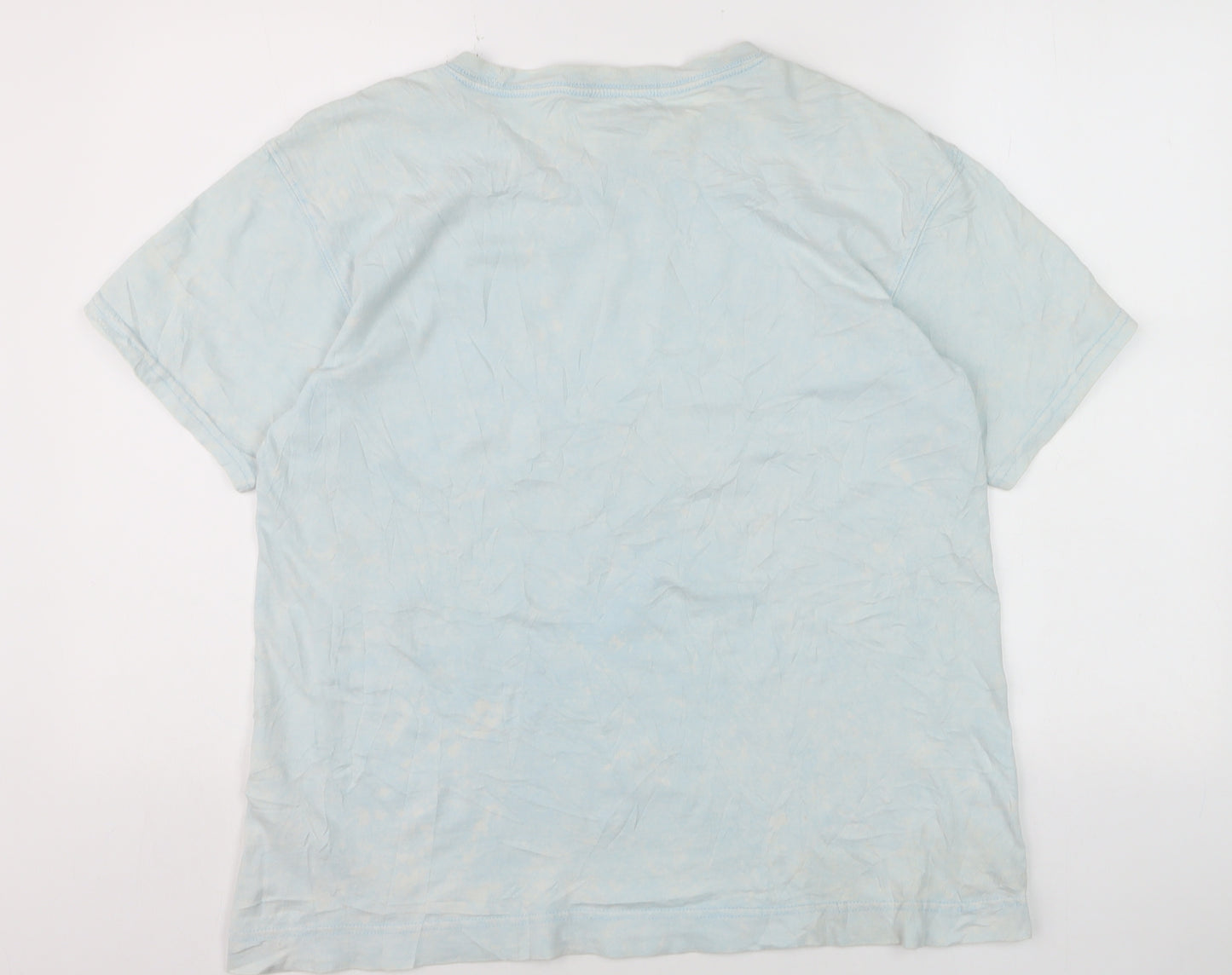 Champion Men's Blue Regular Fit Crew Neck Cotton T-Shirt M