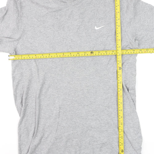 Nike Men's Grey Athletic Fit Crew Neck Short Sleeve T-Shirt Size M