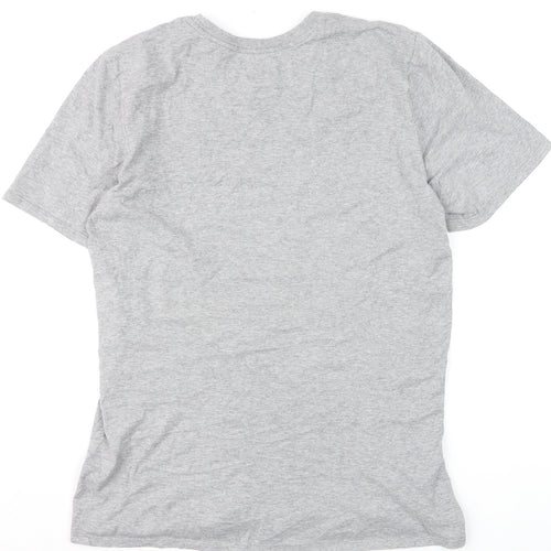 Nike Men's Grey Athletic Fit Crew Neck Short Sleeve T-Shirt Size M