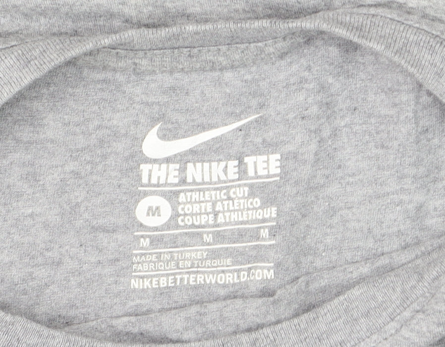 Nike Men's Grey Athletic Fit Crew Neck Short Sleeve T-Shirt Size M