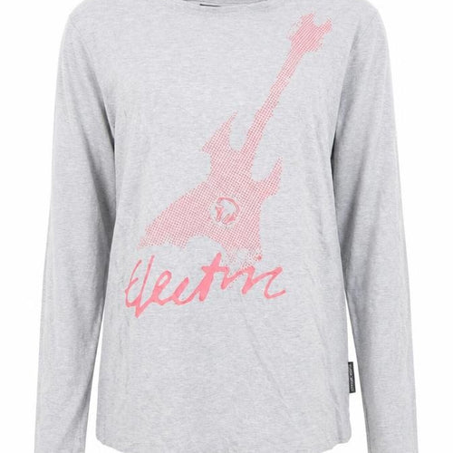 DKNY Jeans Girls Grey Long Sleeve Graphic Music T-Shirt M