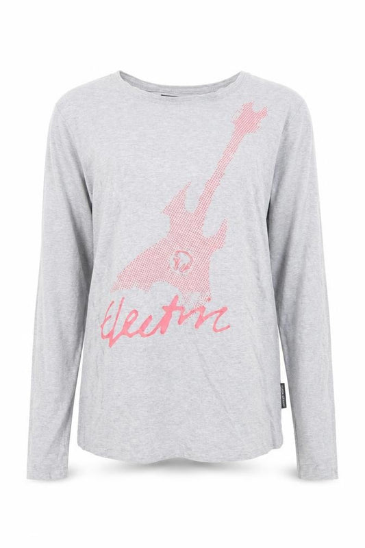 DKNY Jeans Girls Grey Long Sleeve Graphic Music T-Shirt M