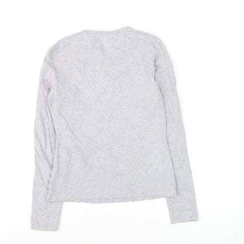 DKNY Jeans Girls Grey Long Sleeve Graphic Music T-Shirt M