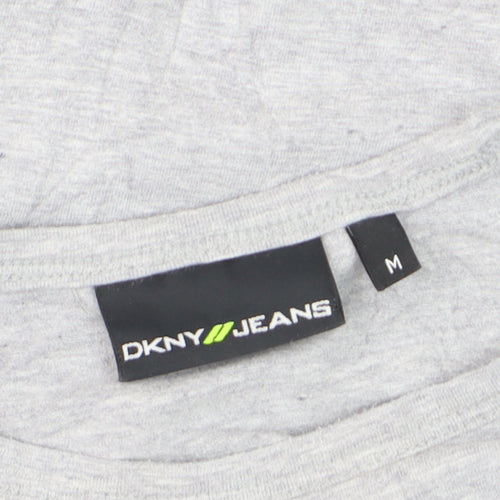 DKNY Jeans Girls Grey Long Sleeve Graphic Music T-Shirt M
