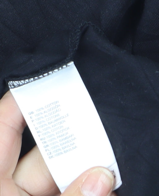 The North Face Men's Black Long Sleeve Cotton Top Size M