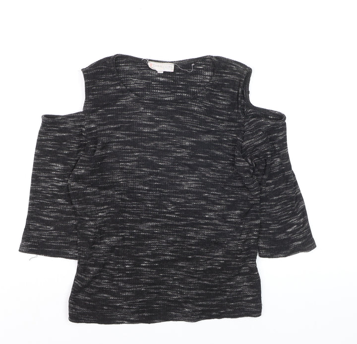 Tammy Girl Black Cold Shoulder Top 14-15 Years Girls Casual Tunic