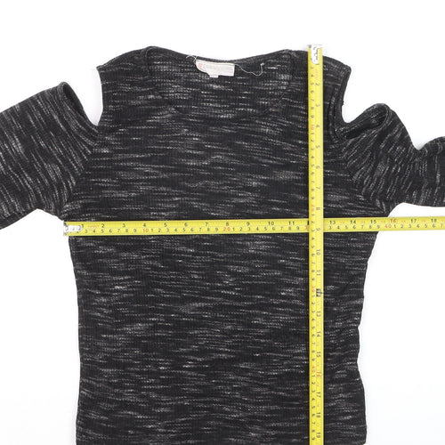 Tammy Girl Black Cold Shoulder Top 14-15 Years Girls Casual Tunic