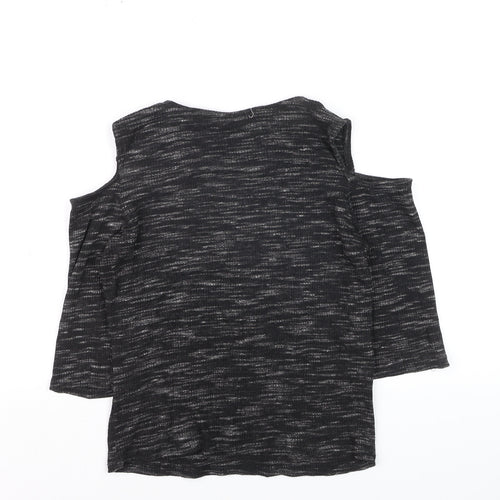 Tammy Girl Black Cold Shoulder Top 14-15 Years Girls Casual Tunic