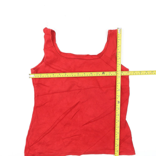 Marks & Spencer Women's Red Sleeveless Tank Top Size 12