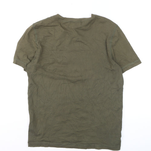 G-Star Raw Men's Green Cotton Graphic Logo T-Shirt Size M