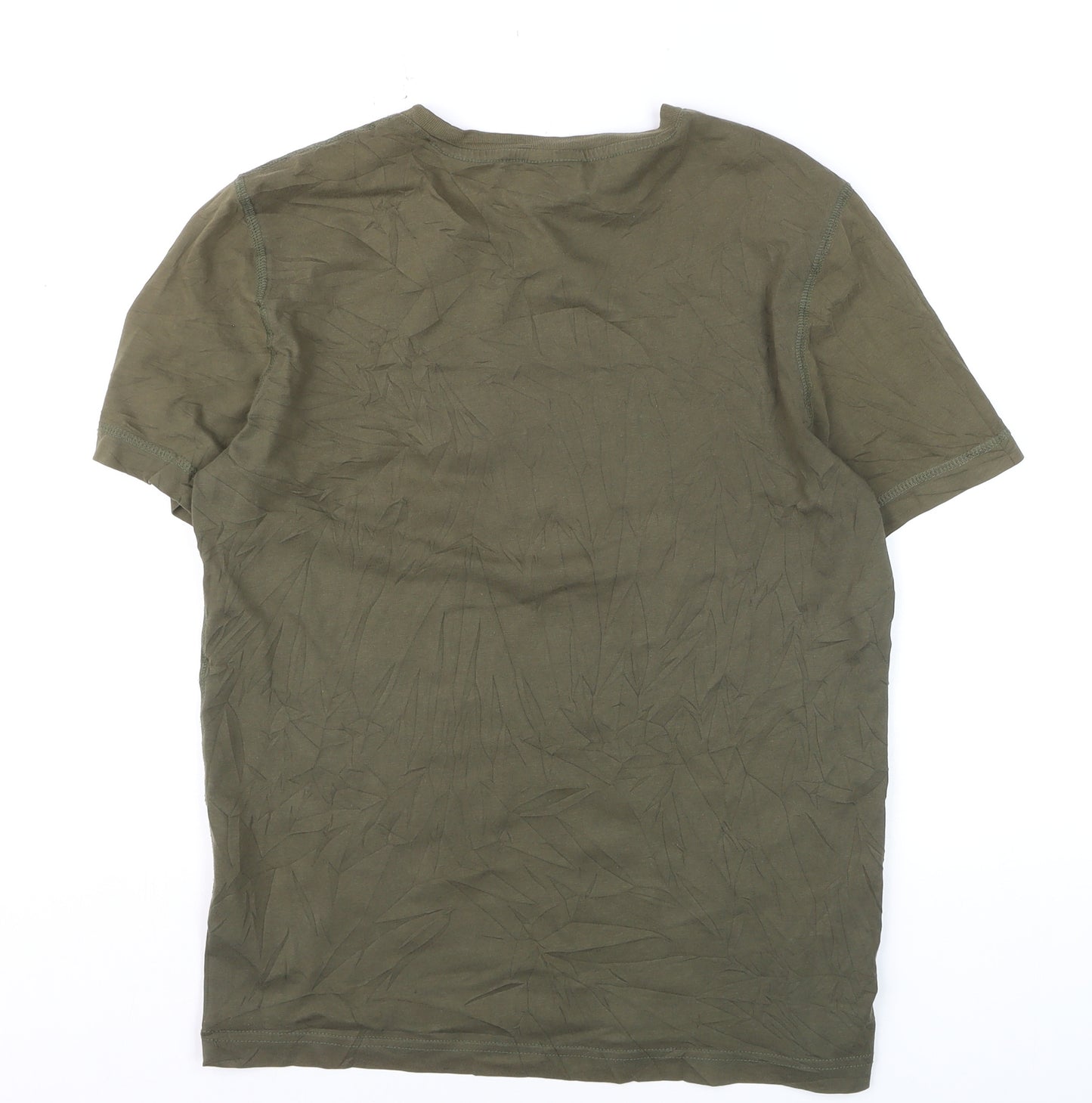G-Star Raw Men's Green Cotton Graphic Logo T-Shirt Size M