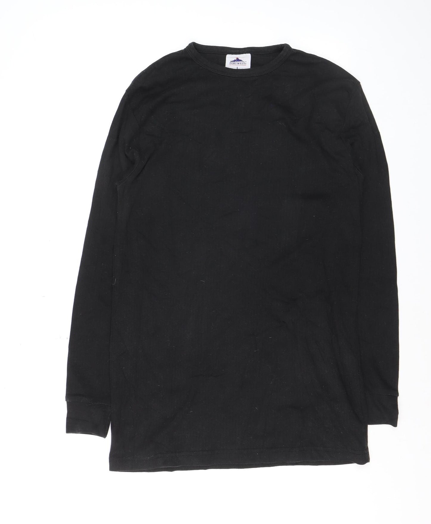 Portwest Women’s Black Long Sleeve Basic Crew Neck Jersey T-Shirt L