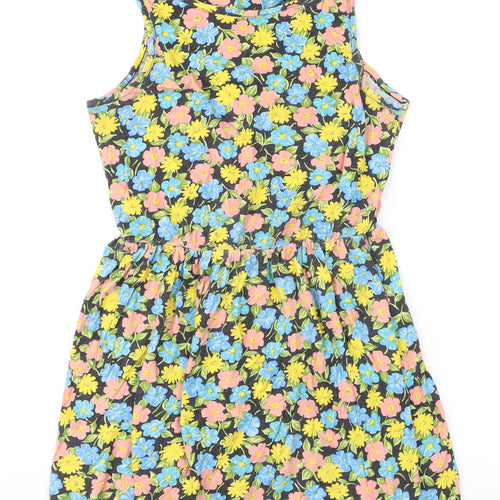 Topshop Womens Multicoloured Floral Cotton Tank Dress Size 8