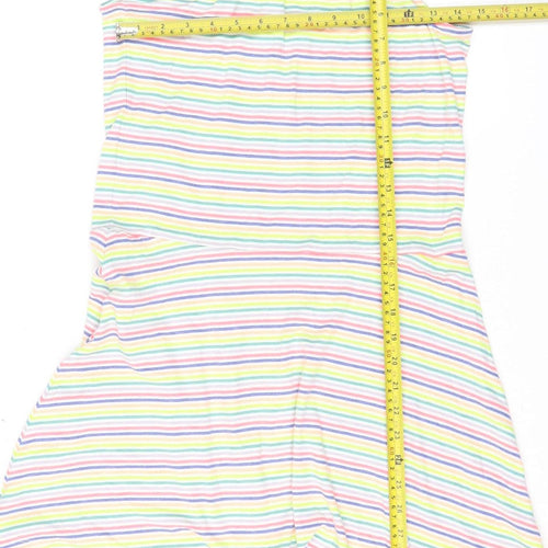 Nutmeg Girls Multicoloured Striped One Shoulder Skater Dress 11 Years