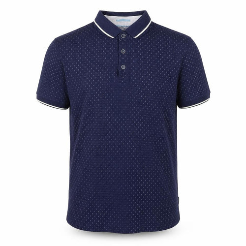 Ted Baker Men's Blue L Geometric Cotton Polo Shirt