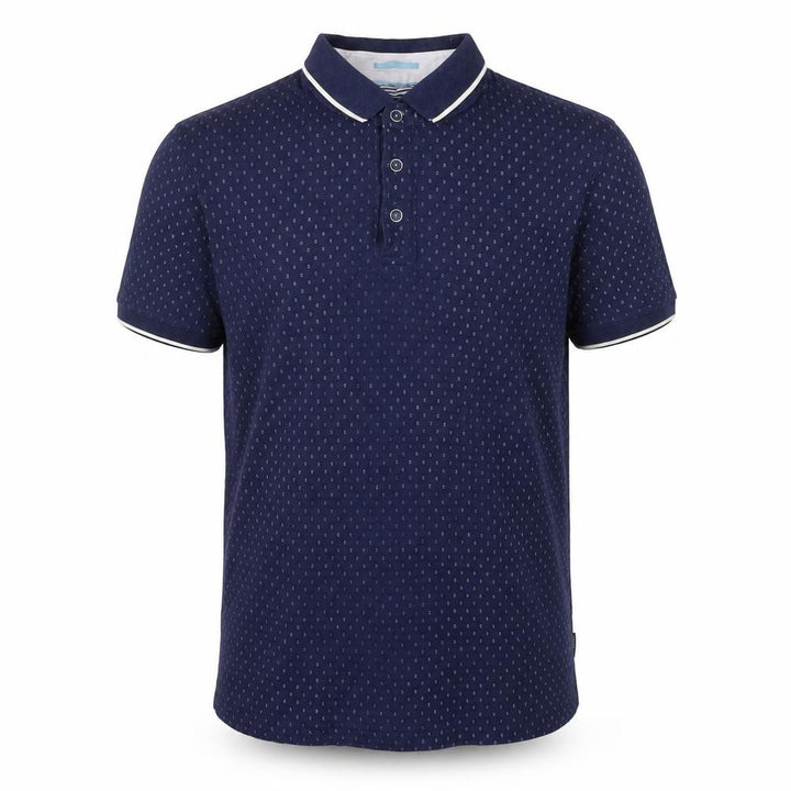 Ted Baker Men's Blue L Geometric Cotton Polo Shirt