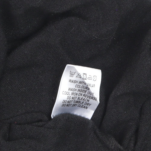 Select Women’s Black Zip Front Kimono Sleeve Blouse Size 14
