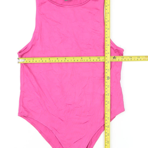 Primark Women’s Pink Sleeveless Cotton Tank Bodysuit Size S