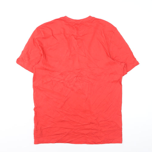 F&F Mens Red England Team Cotton Regular Fit T-Shirt Size M