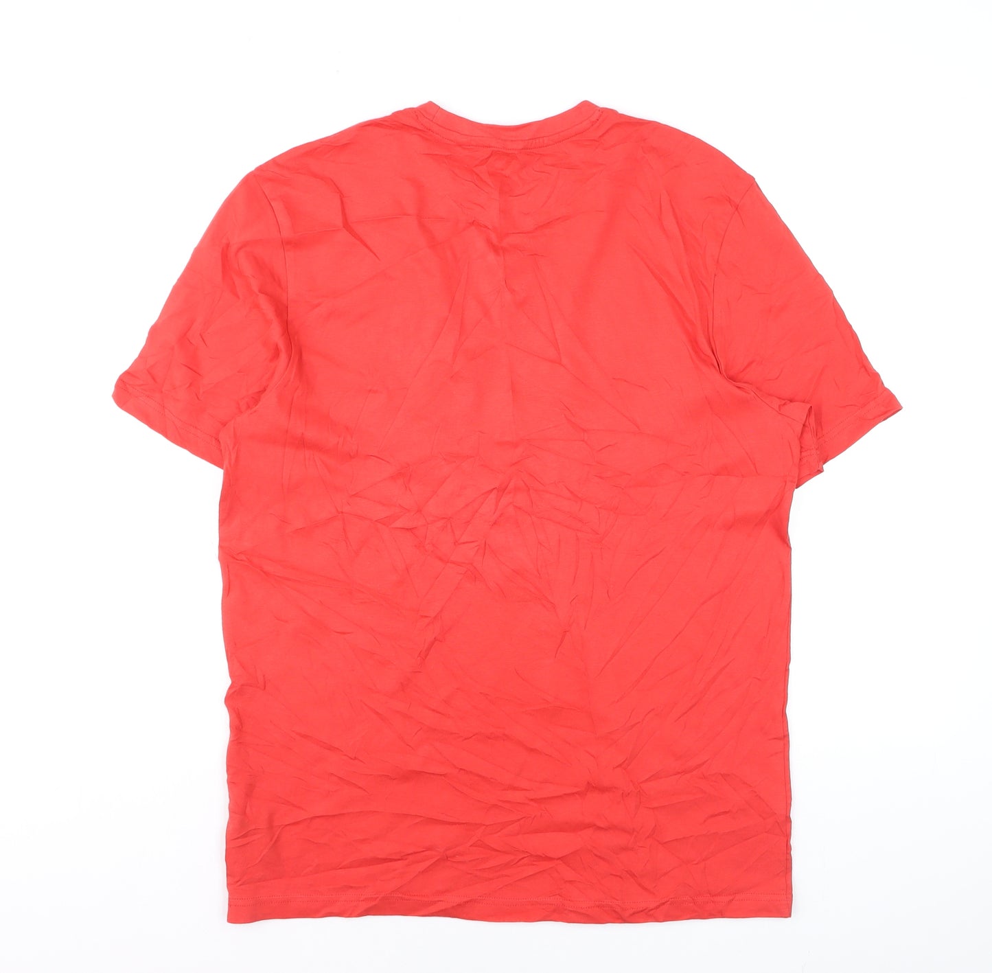 F&F Mens Red England Team Cotton Regular Fit T-Shirt Size M
