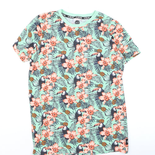Hot Tuna Men's Multicoloured Tropical Floral T-Shirt Size S