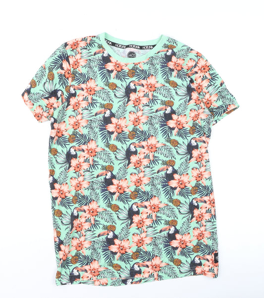 Hot Tuna Men's Multicoloured Tropical Floral T-Shirt Size S
