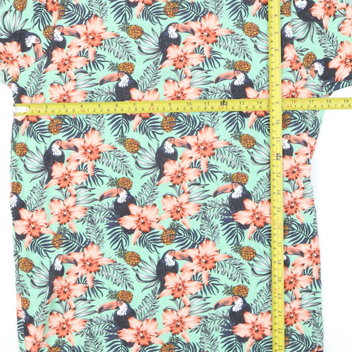 Hot Tuna Men's Multicoloured Tropical Floral T-Shirt Size S