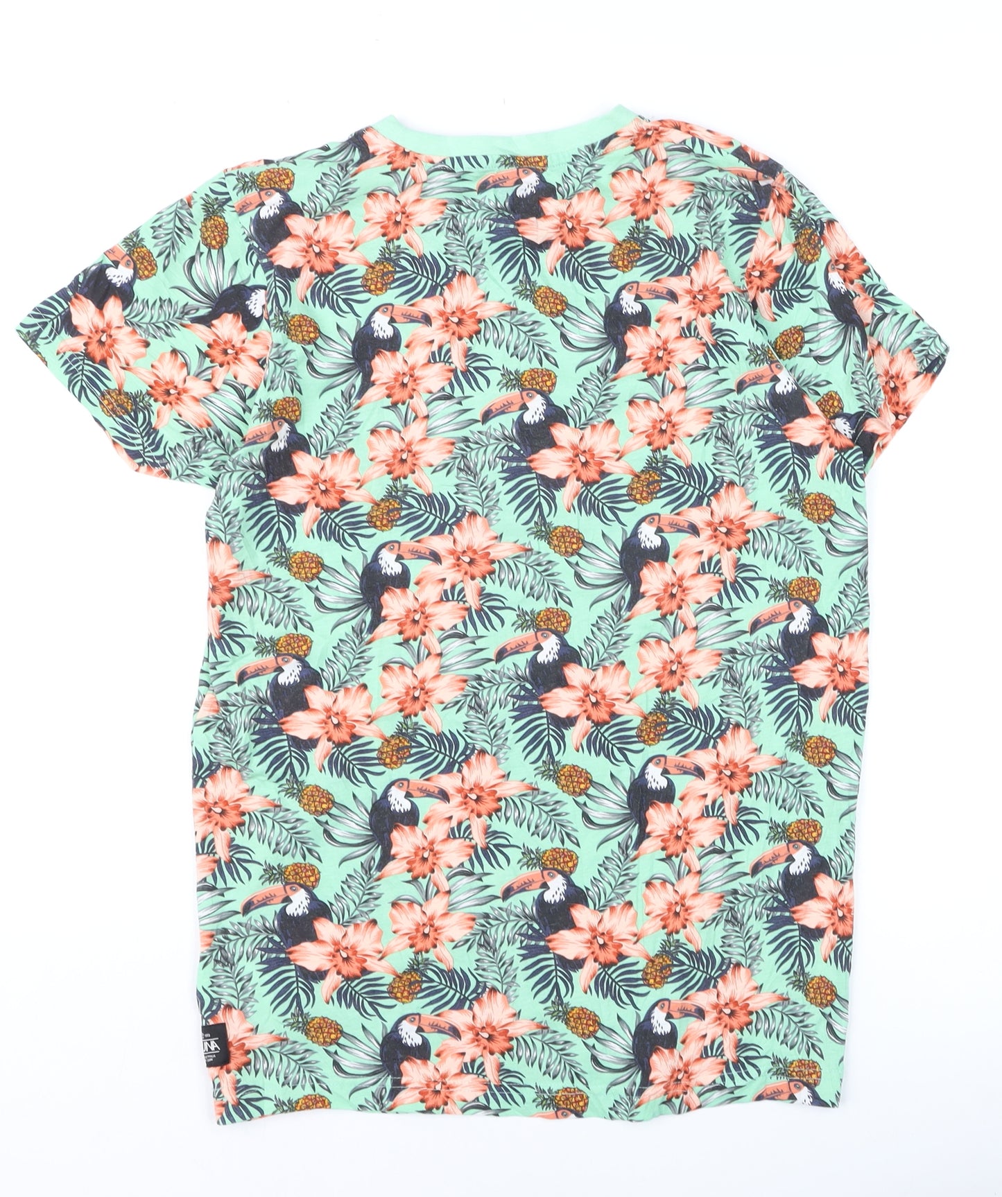 Hot Tuna Men's Multicoloured Tropical Floral T-Shirt Size S