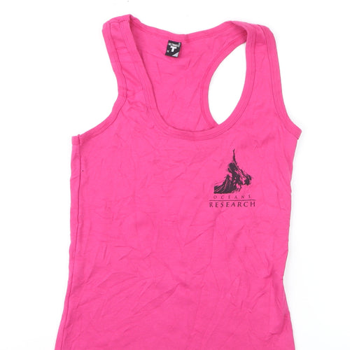 Ultimate T Womens Pink Cotton Racerback Tank Top Size M