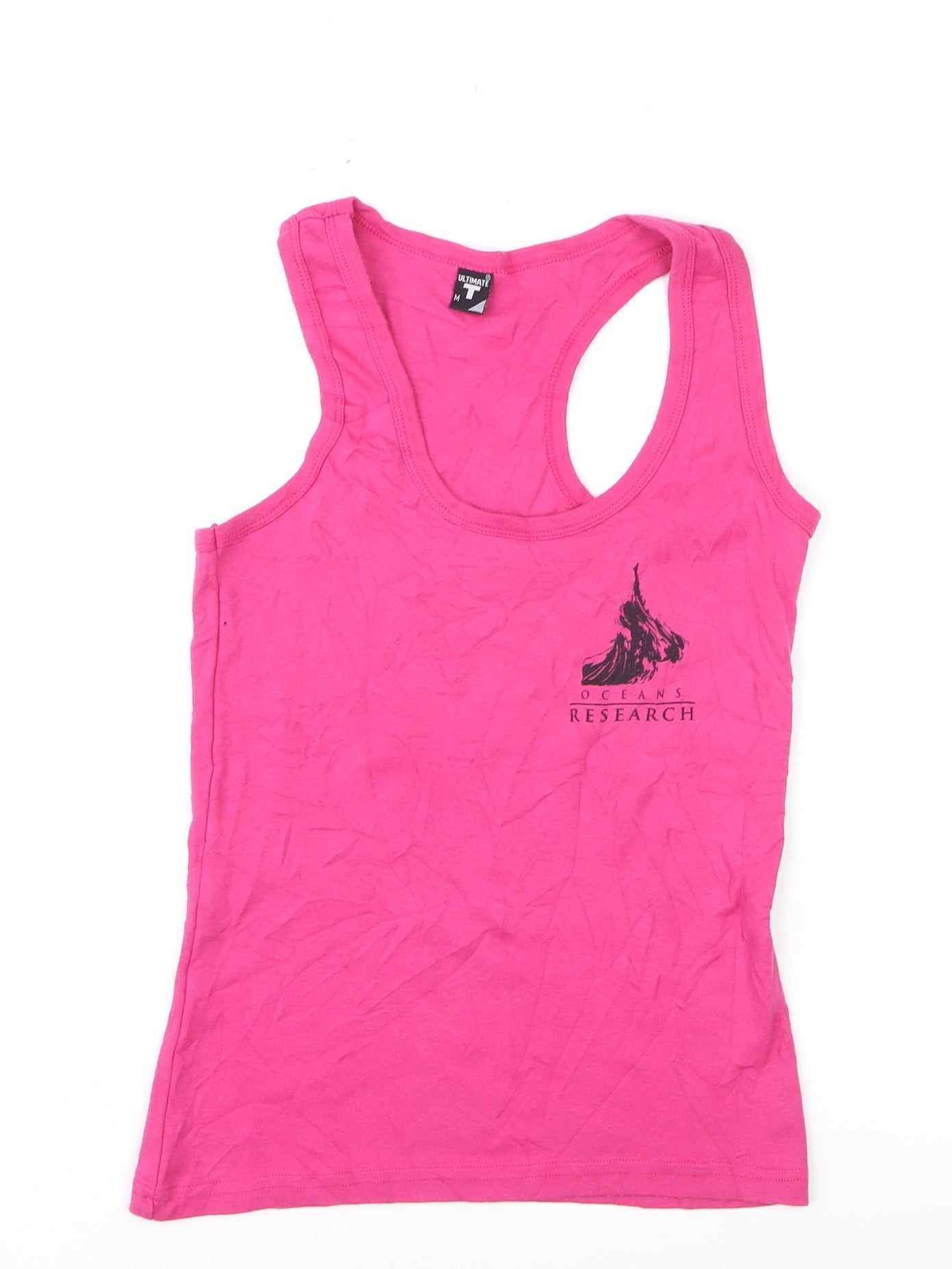 Ultimate T Womens Pink Cotton Racerback Tank Top Size M