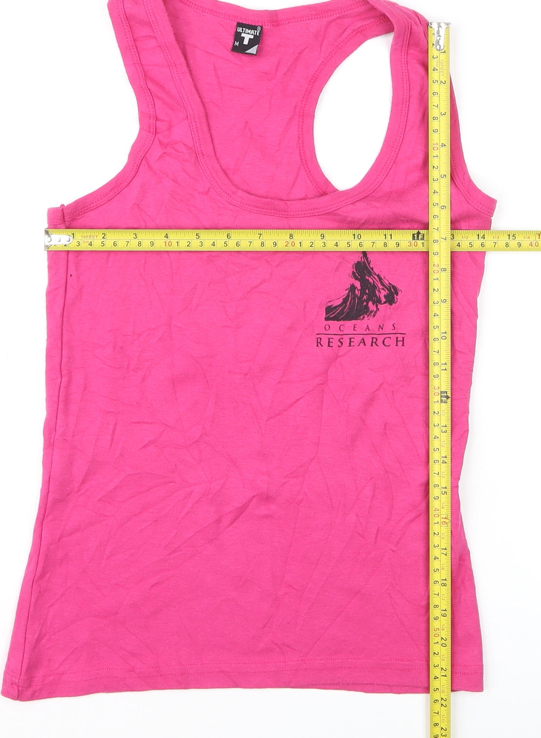 Ultimate T Womens Pink Cotton Racerback Tank Top Size M