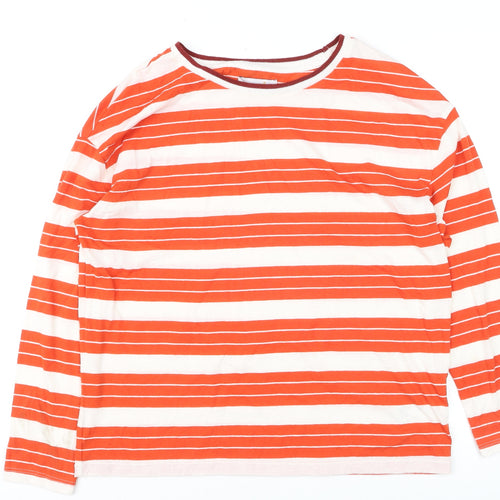 Marks and Spencer Womens Multicoloured Long Sleeve Striped T-Shirt M