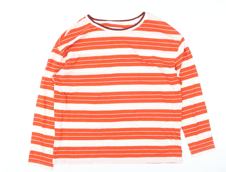 Marks and Spencer Womens Multicoloured Long Sleeve Striped T-Shirt M