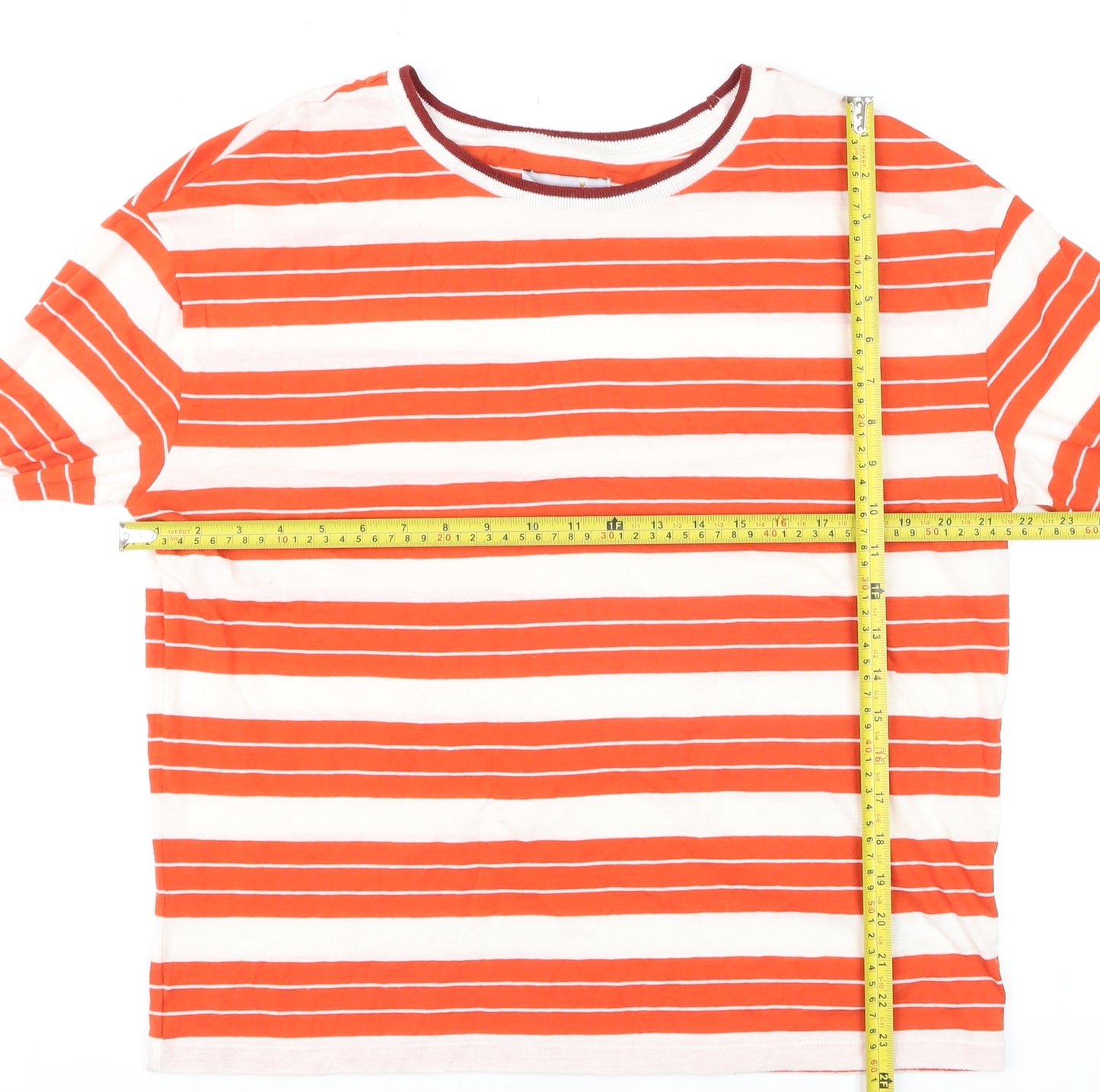 Marks and Spencer Womens Multicoloured Long Sleeve Striped T-Shirt M