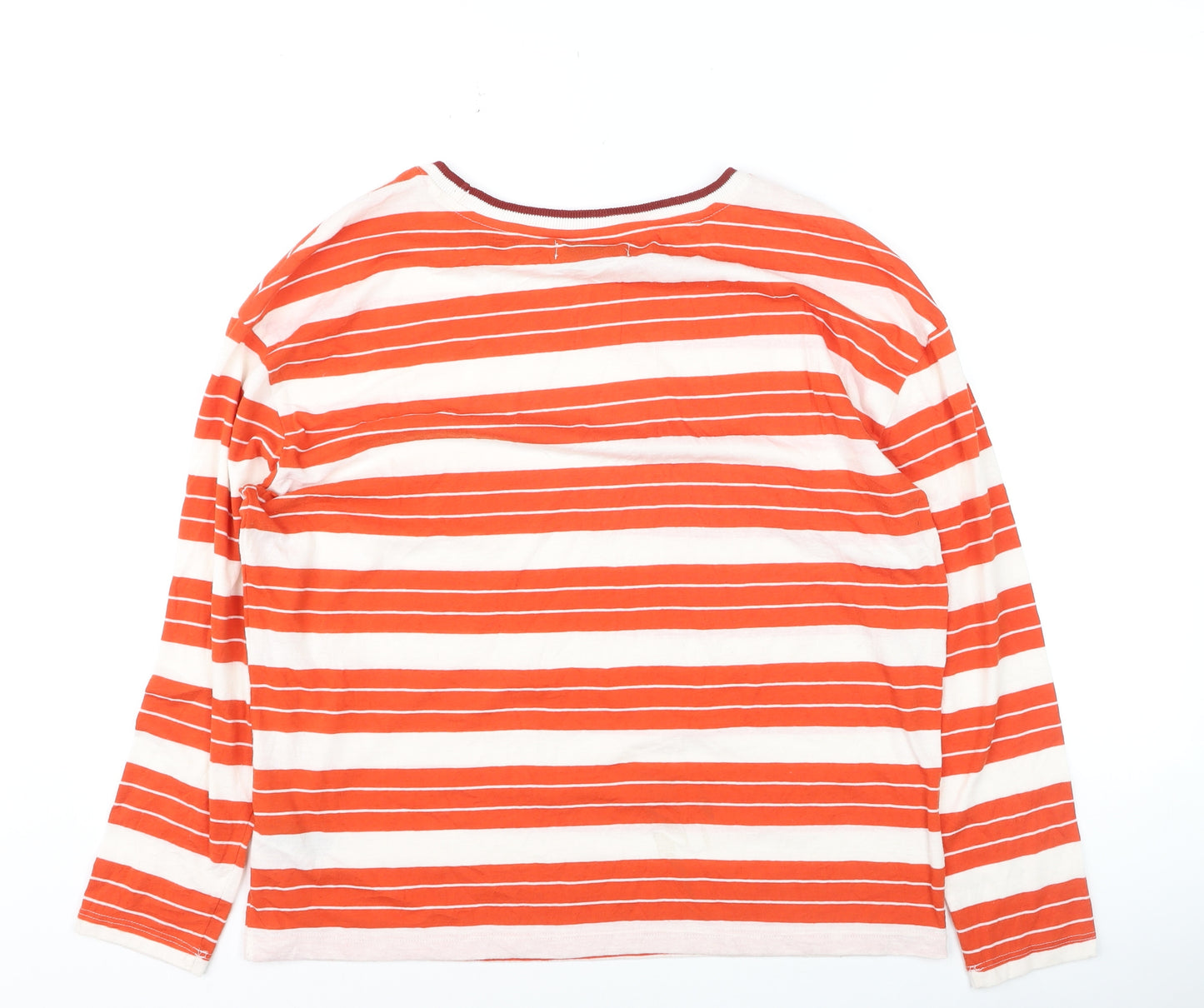 Marks and Spencer Womens Multicoloured Long Sleeve Striped T-Shirt M