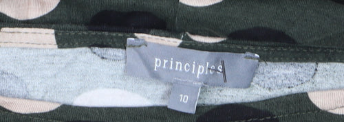 Principles Women’s Green Polka Dot 3/4 Sleeve Pullover Jumper Size 10