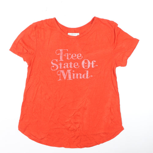 Abercrombie & Fitch Women’s Orange M Basic T-Shirt Free State Of Mind