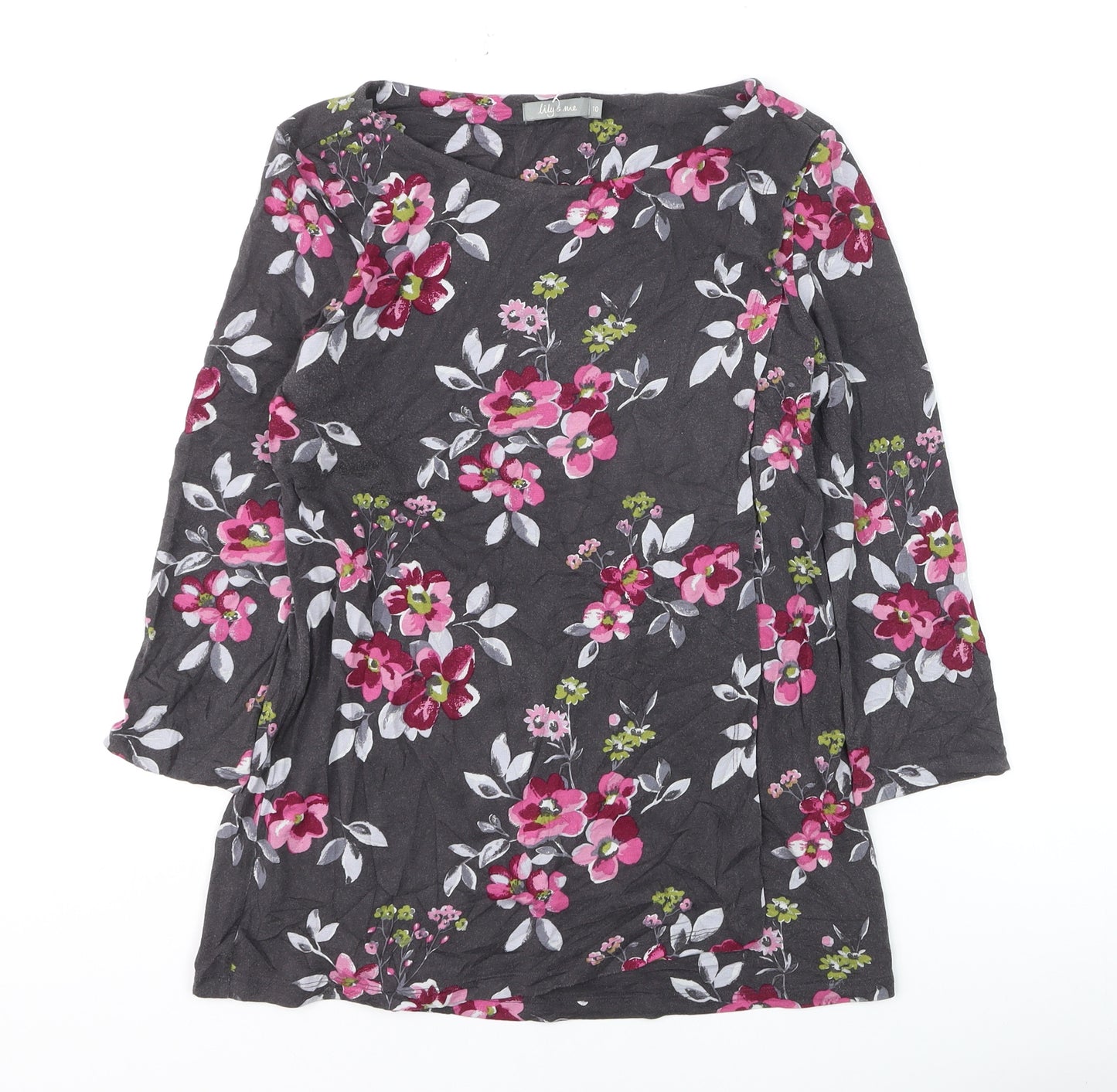 Lily & Me Women's Multicoloured Floral Tunic Top Size 10
