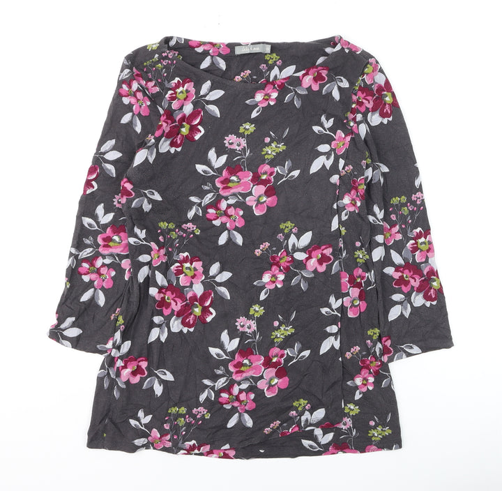 Lily & Me Women's Multicoloured Floral Tunic Top Size 10