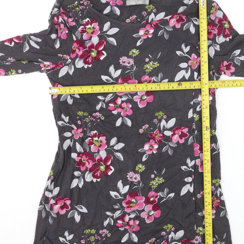 Lily & Me Women's Multicoloured Floral Tunic Top Size 10