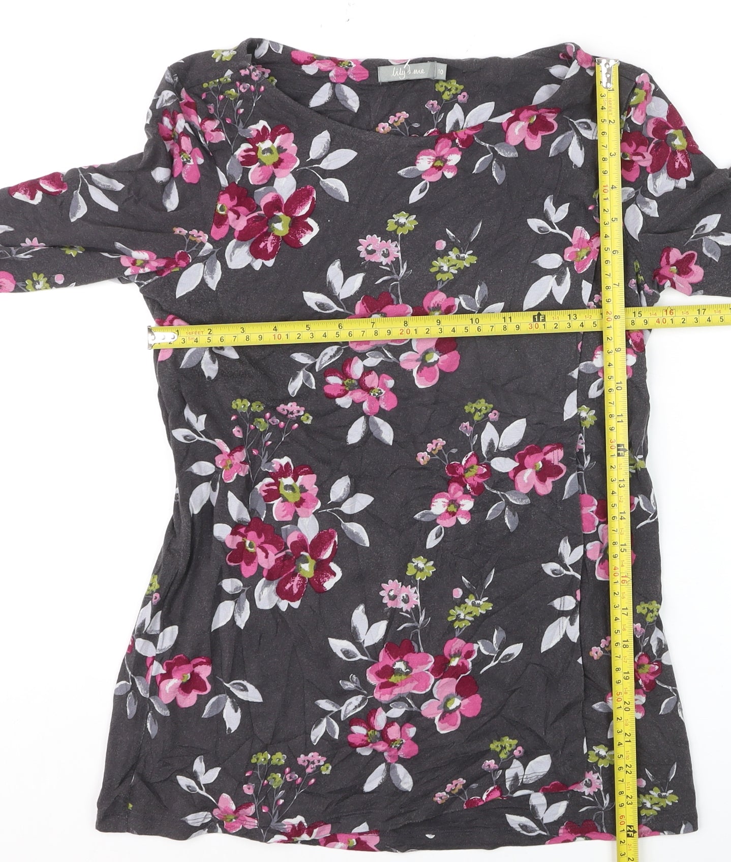 Lily & Me Women's Multicoloured Floral Tunic Top Size 10