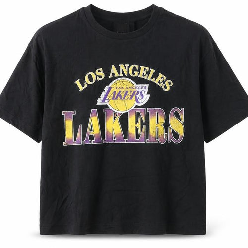 Marks and Spencer Boys Black Los Angeles Lakers NBA Graphic T-Shirt 9-10 Years
