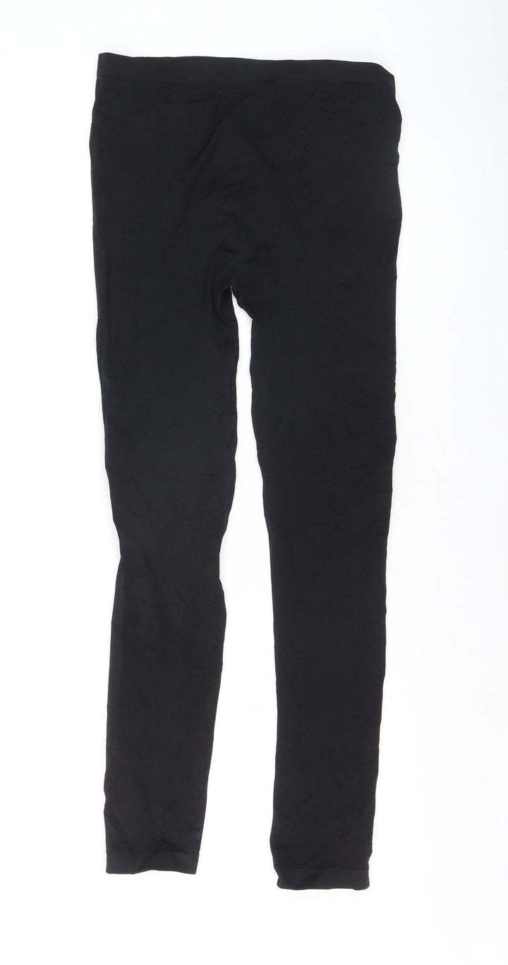 Primark Women's Black Seamless Leggings Size L 14/16 Stretch Comfort
