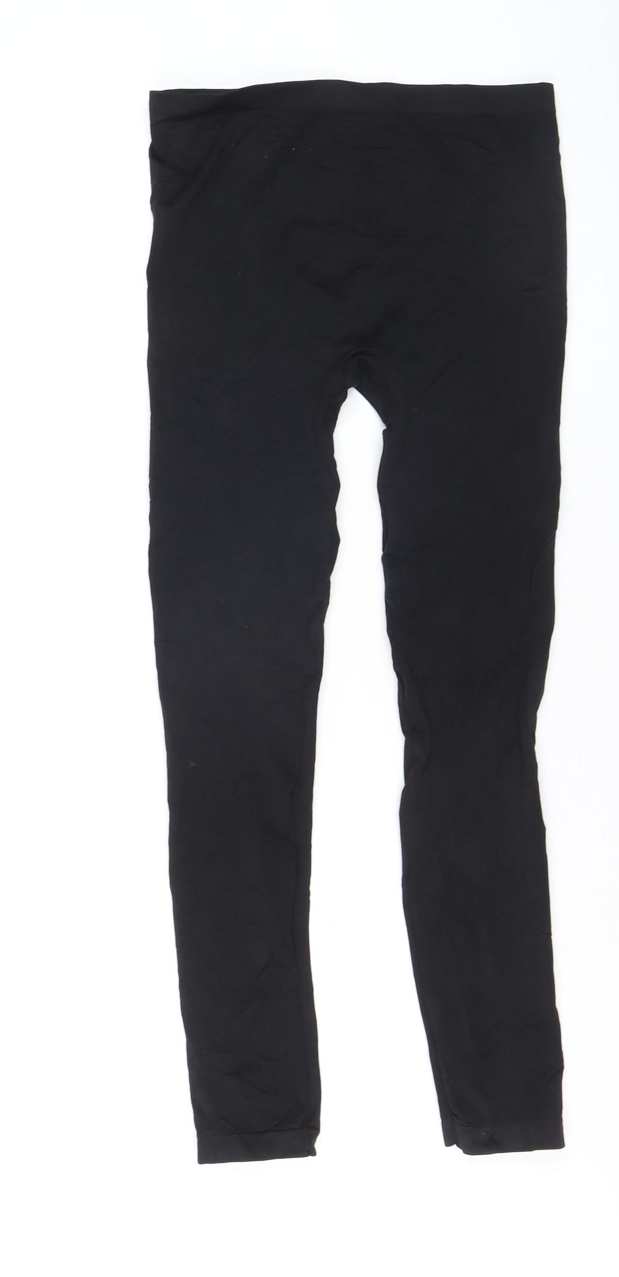 Primark Women's Black Seamless Leggings Size L 14/16 Stretch Comfort