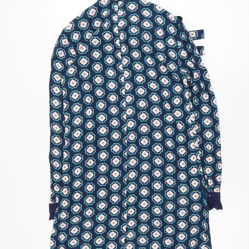 Marks and Spencer Women’s Blue Floral Shift Dress Size 8 Long Sleeve