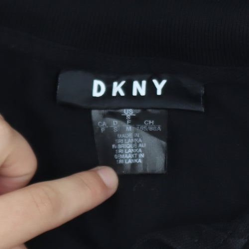 DKNY Women’s Black Short Sleeve Collared T-Shirt Dress Size S