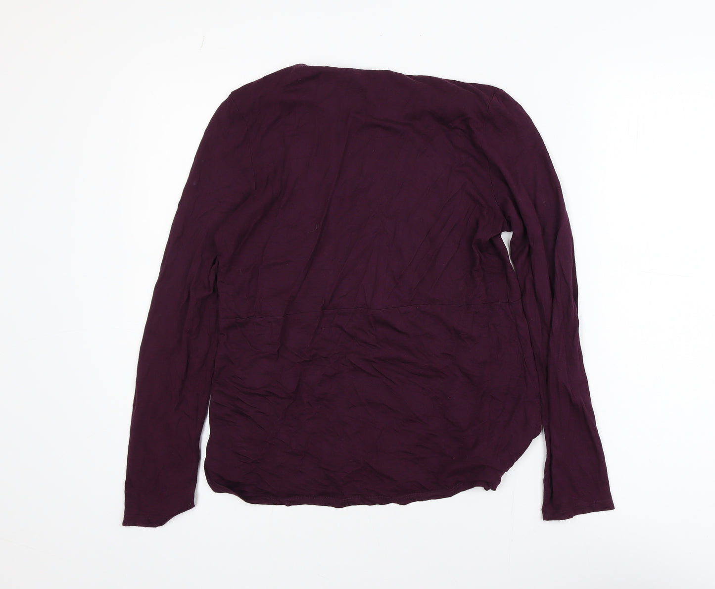 White Stuff Women’s Purple Long Sleeve Button Tunic Blouse Size 12