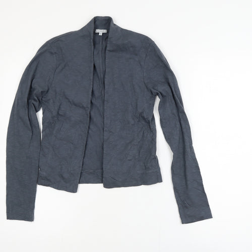 Jigsaw Women's Grey Cotton Blazer XS Lightweight Jersey Jacket