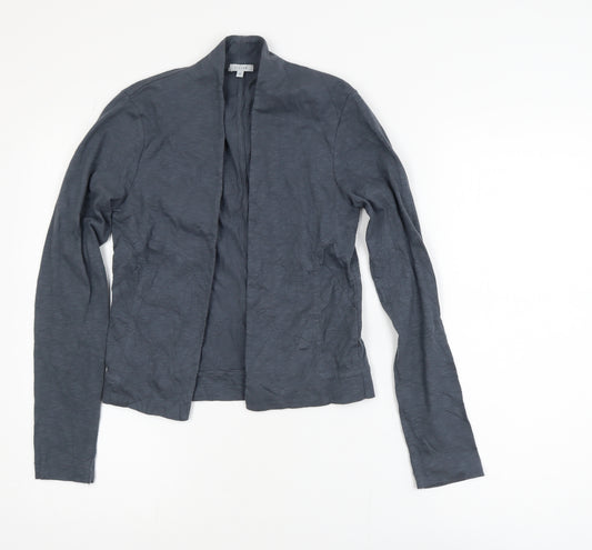 Jigsaw Women's Grey Cotton Blazer XS Lightweight Jersey Jacket