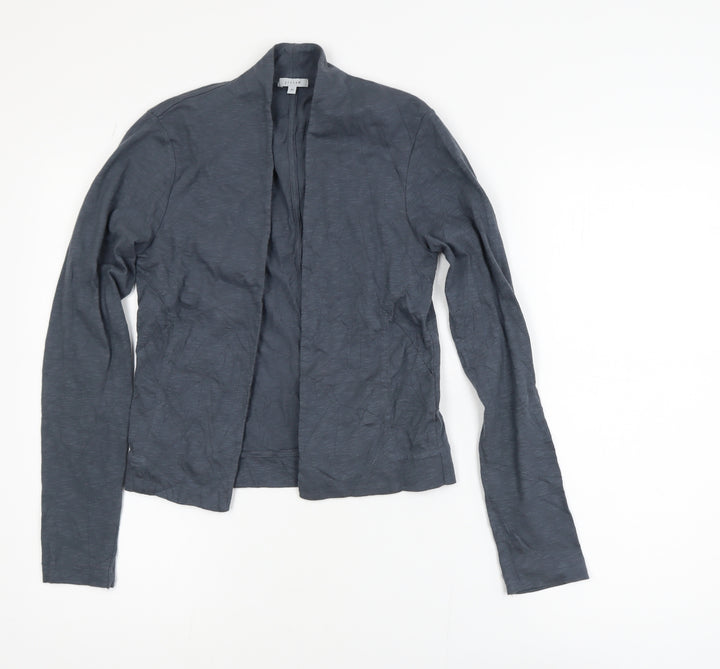 Jigsaw Women's Grey Cotton Blazer XS Lightweight Jersey Jacket